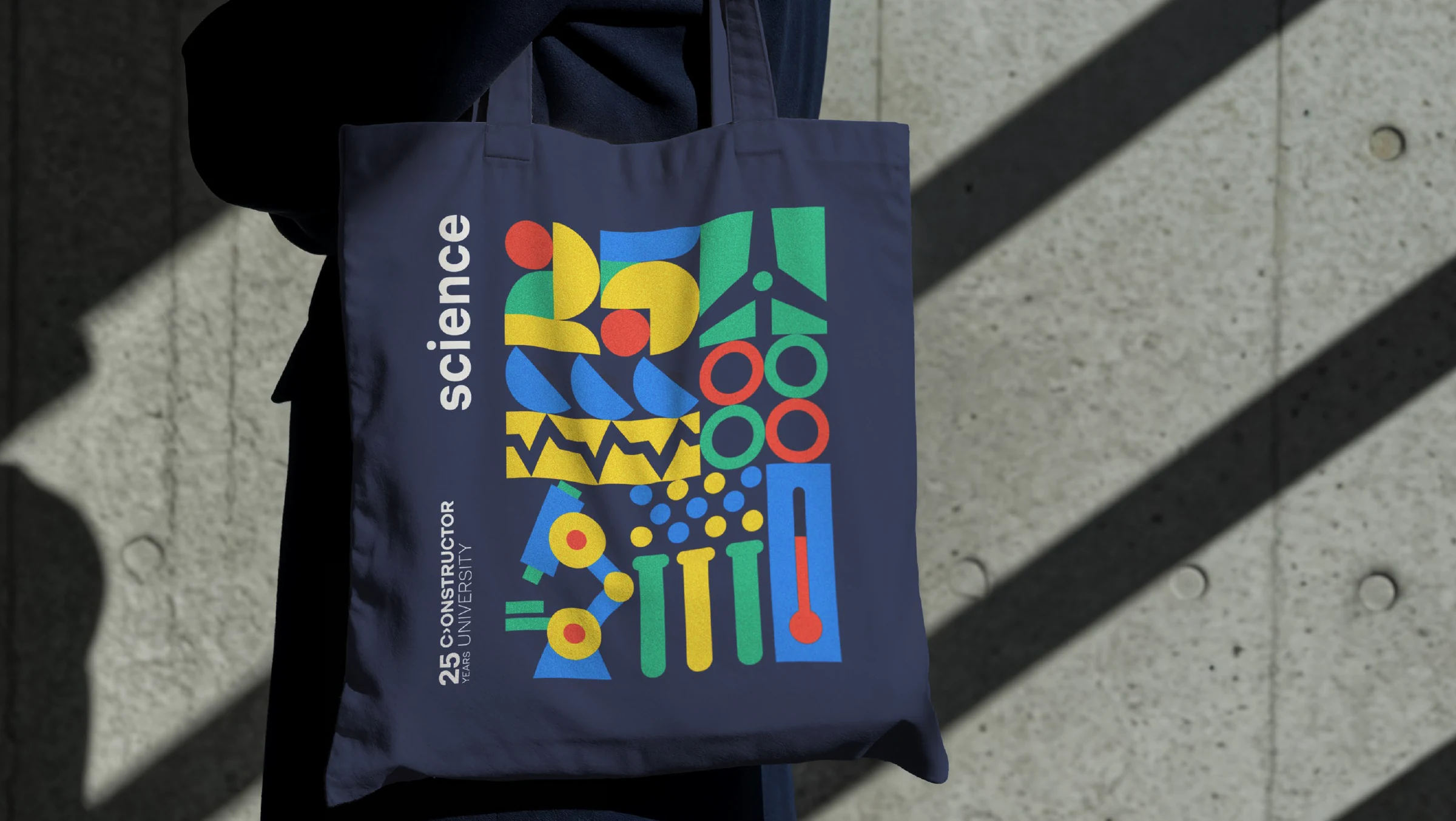 Constructor University · 25 years — Anniversary identity, illustration & merchandise
