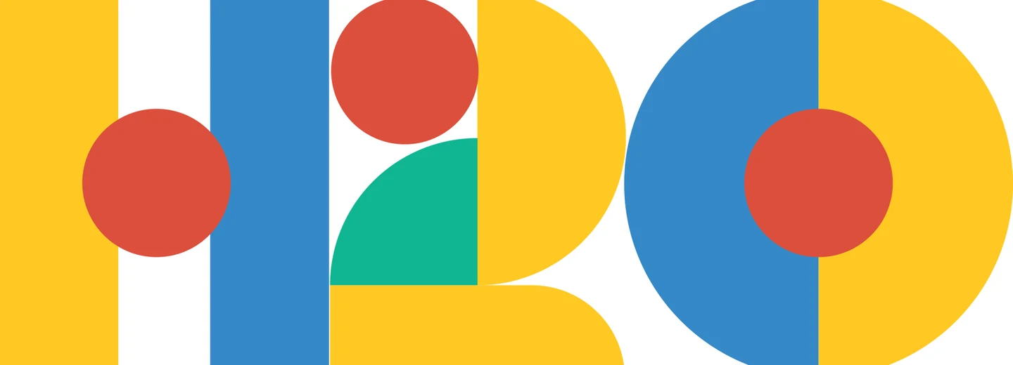 Science, reduced to bright geometric shapes.