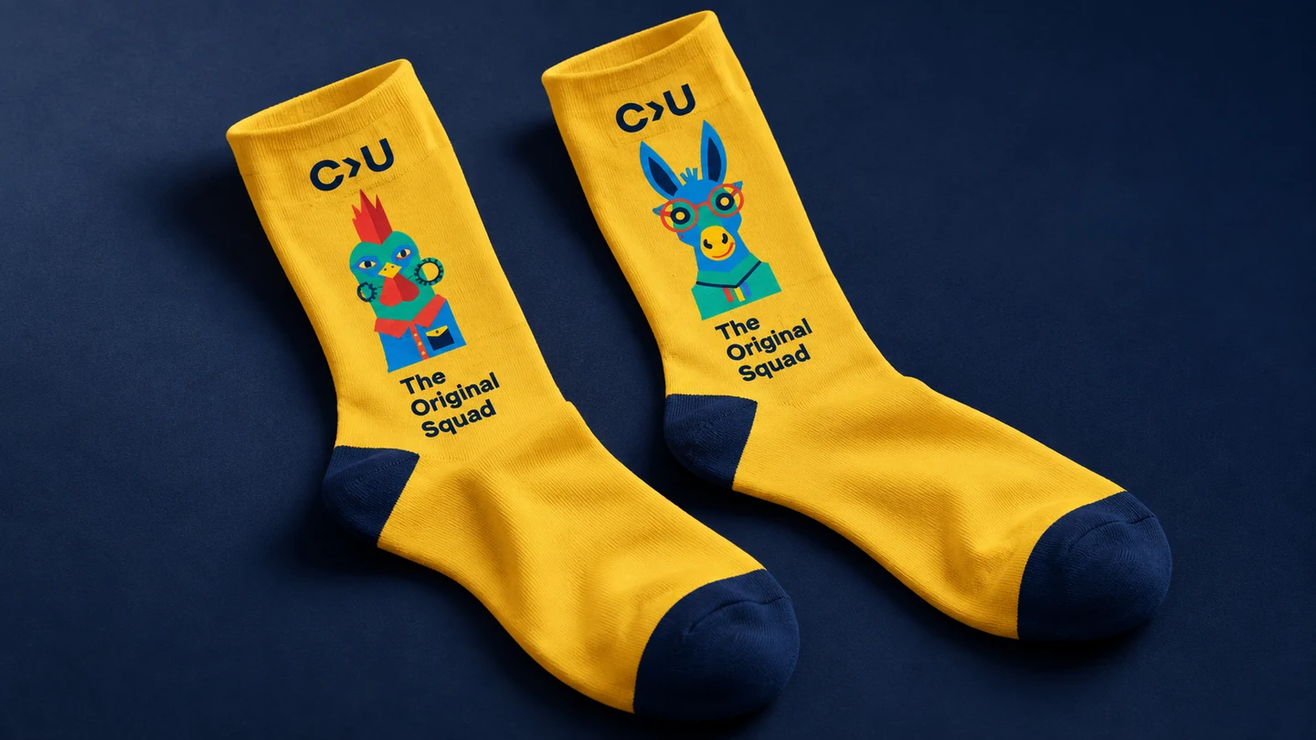 The Bremen Town Musicians, reworked for a pair of socks.