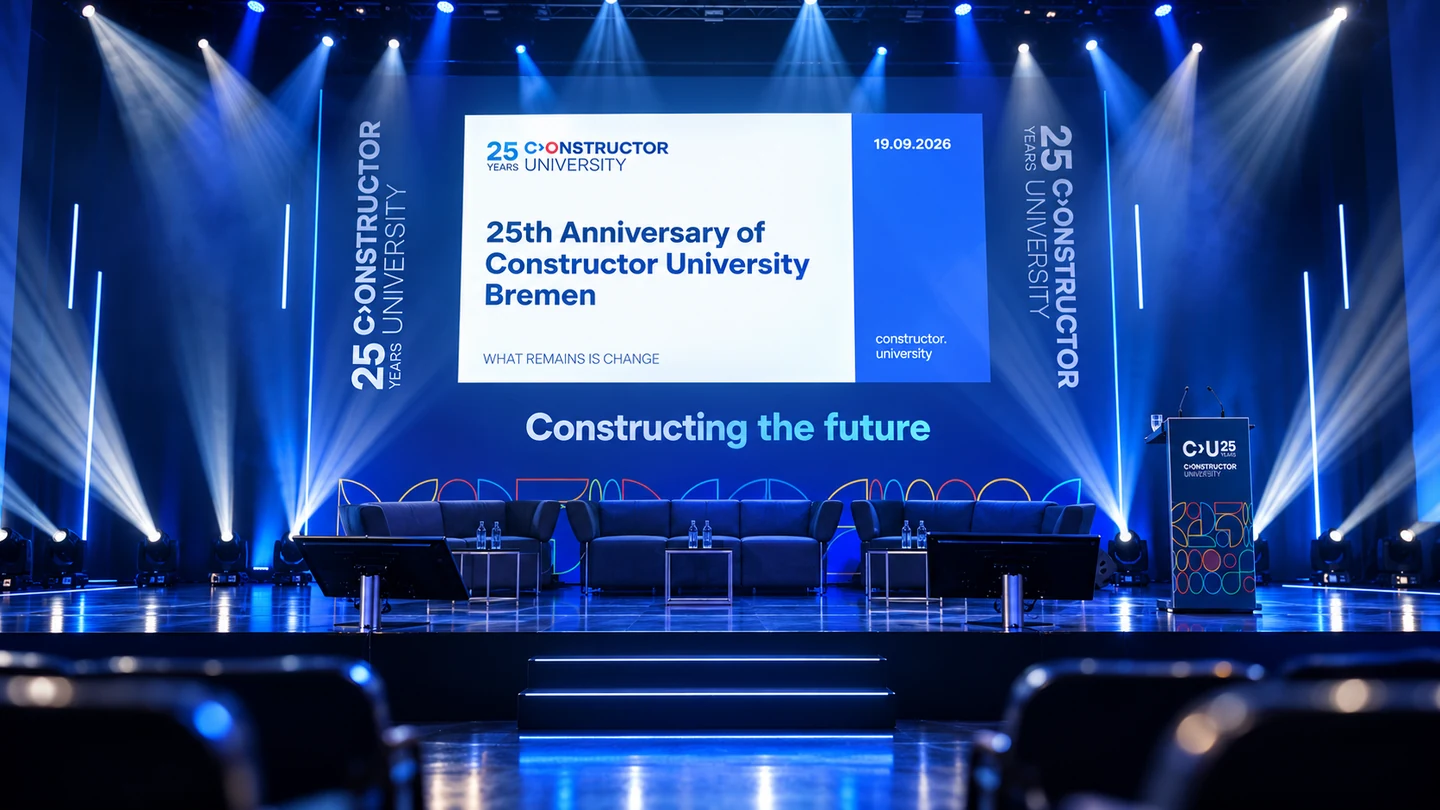 The anniversary identity at the scale of a gala stage.