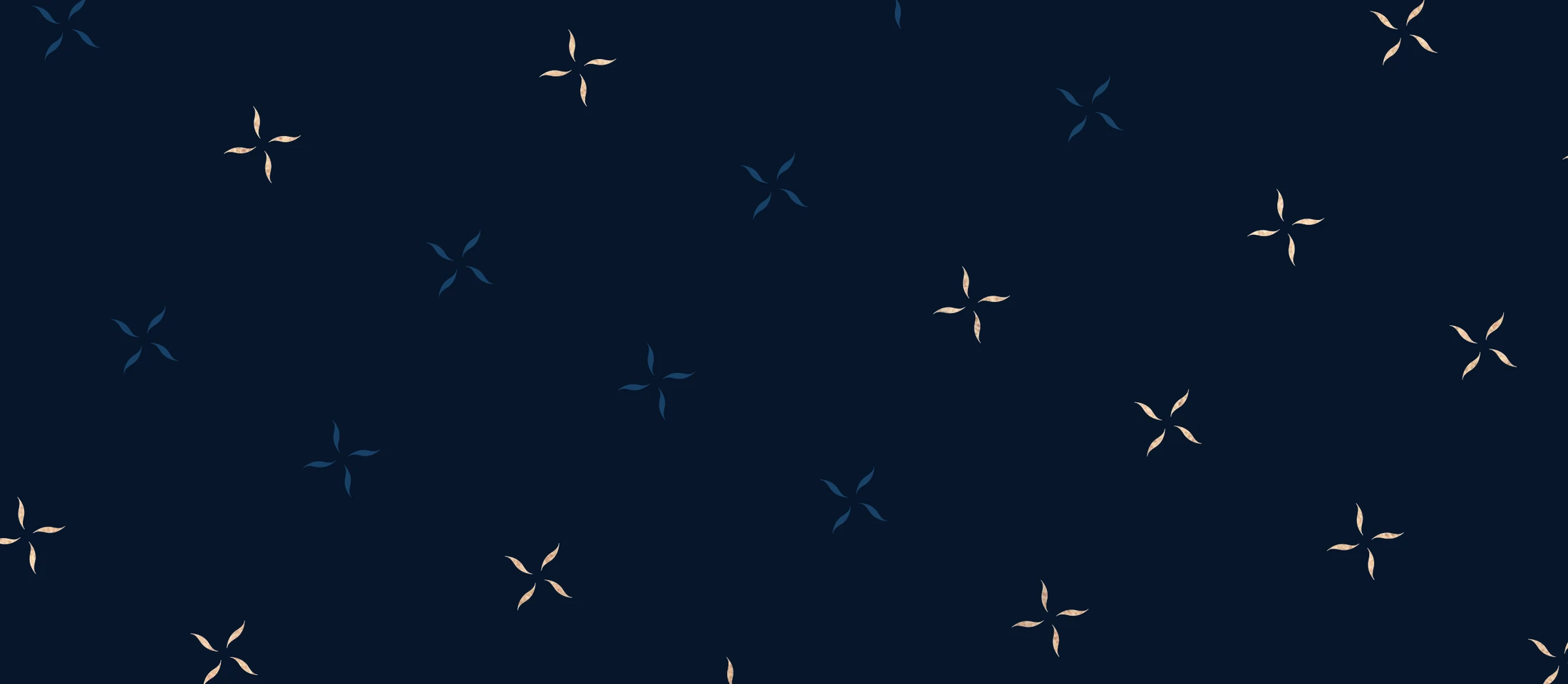 Fine gold geometric pattern on navy