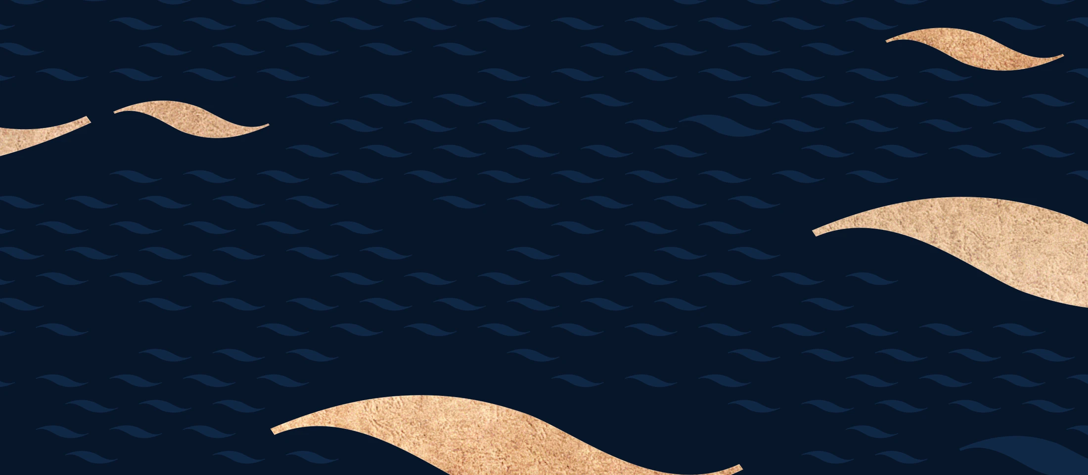 Gold wine-wave pattern on navy