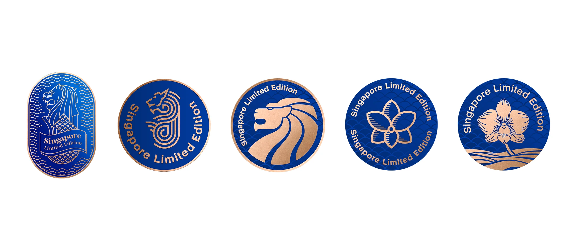 Exploration of Singapore Limited Edition seal designs including the Merlion